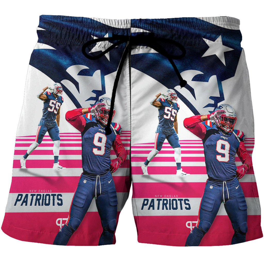 New England Patriots All Players1 3D All Over Print Summer Beach Hawaiian Short