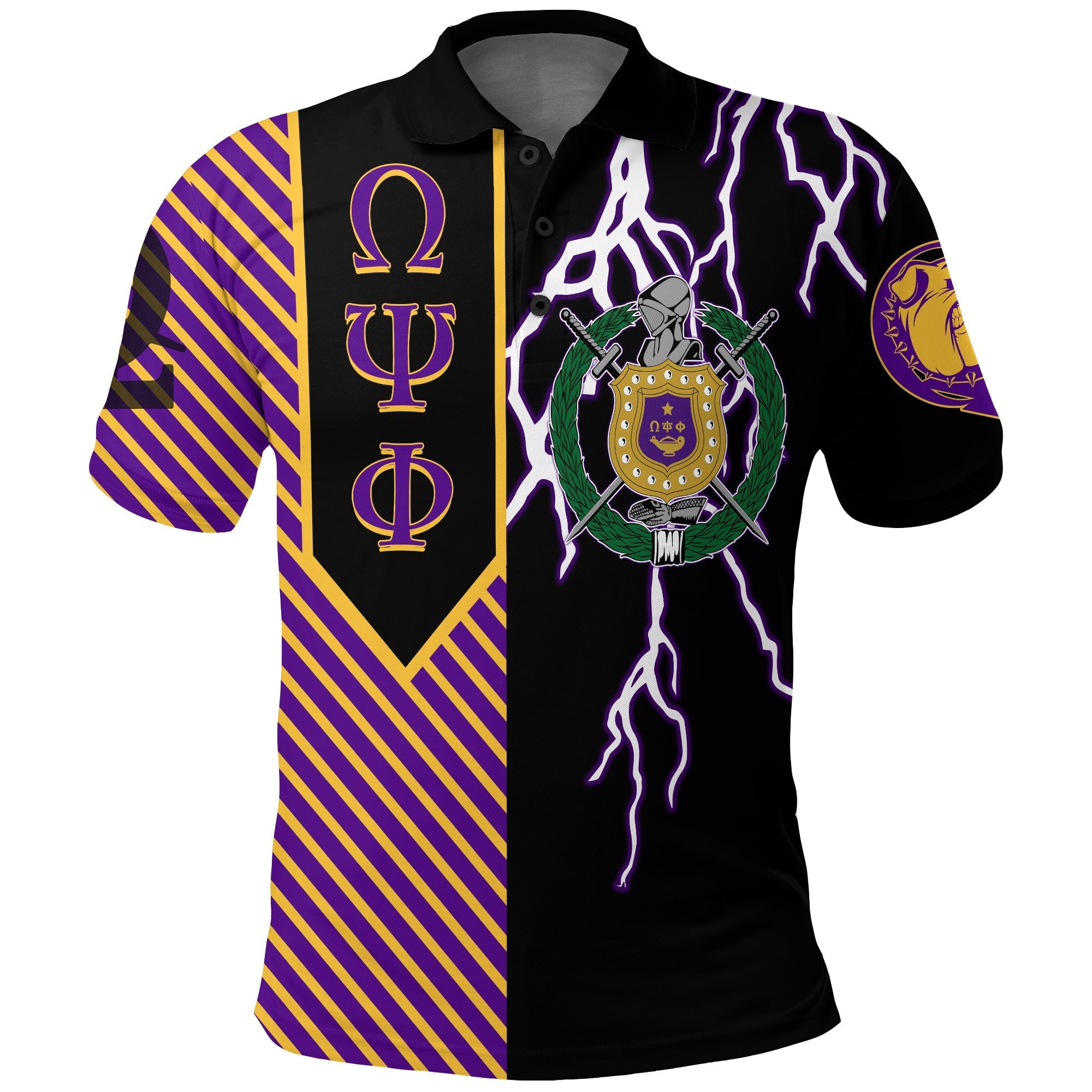 Fraternity Polo – Personalized Omega Psi Phi Da Bruhz Polo Shirt Thunder Vibes