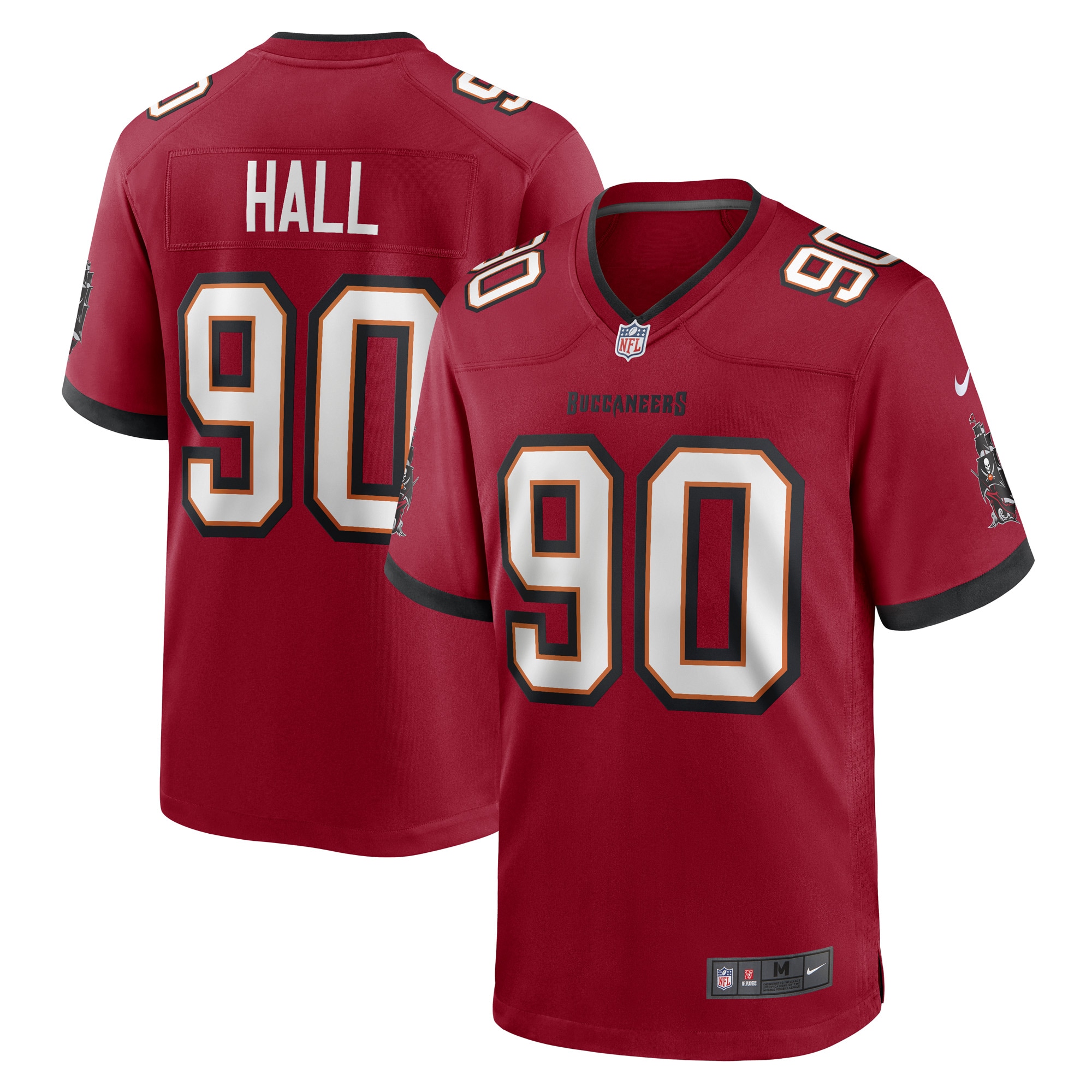 Logan Hall Tampa Bay Buccaneers Game Player Jersey – Red