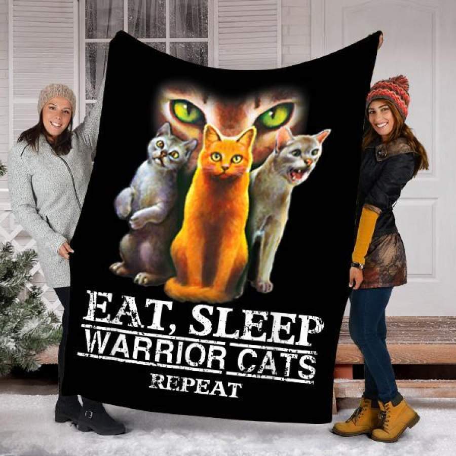 Funny Warrior Cats Blanket Gifts – Custom Blanket / Personalized Blankets / Photo Blanket – Fleece Blanket / Sherpa Blanket