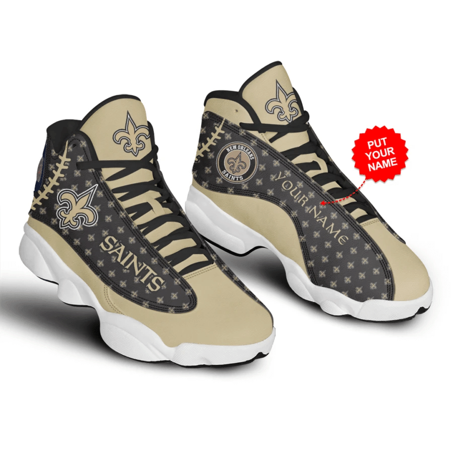 New Orleans Saints Personalized Air Jordan 13 Printing Shoes Sneaker