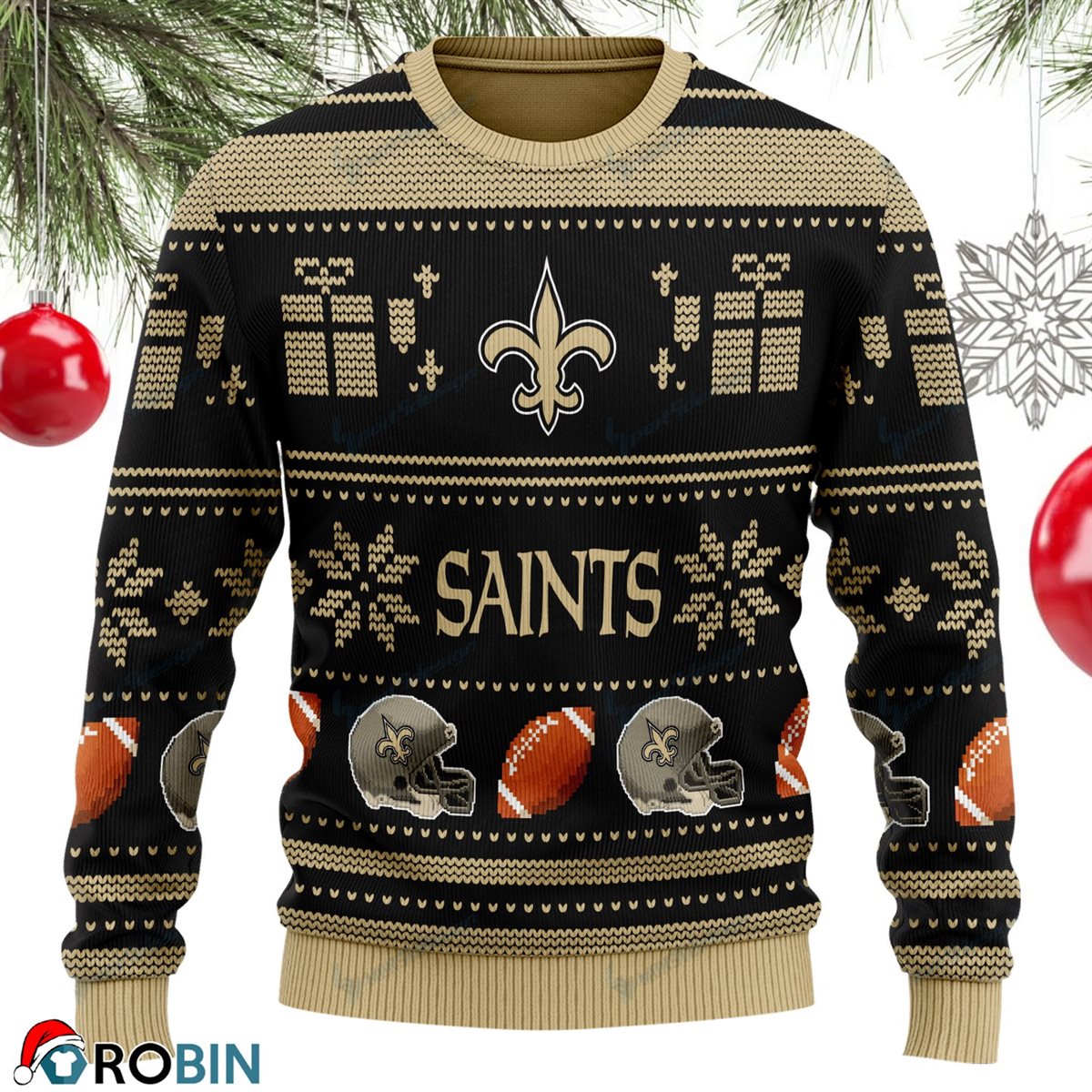 New Orleans Saints Gift For Fan Ugly Wool Sweater Christmas Sweatshirt 200Rbsw