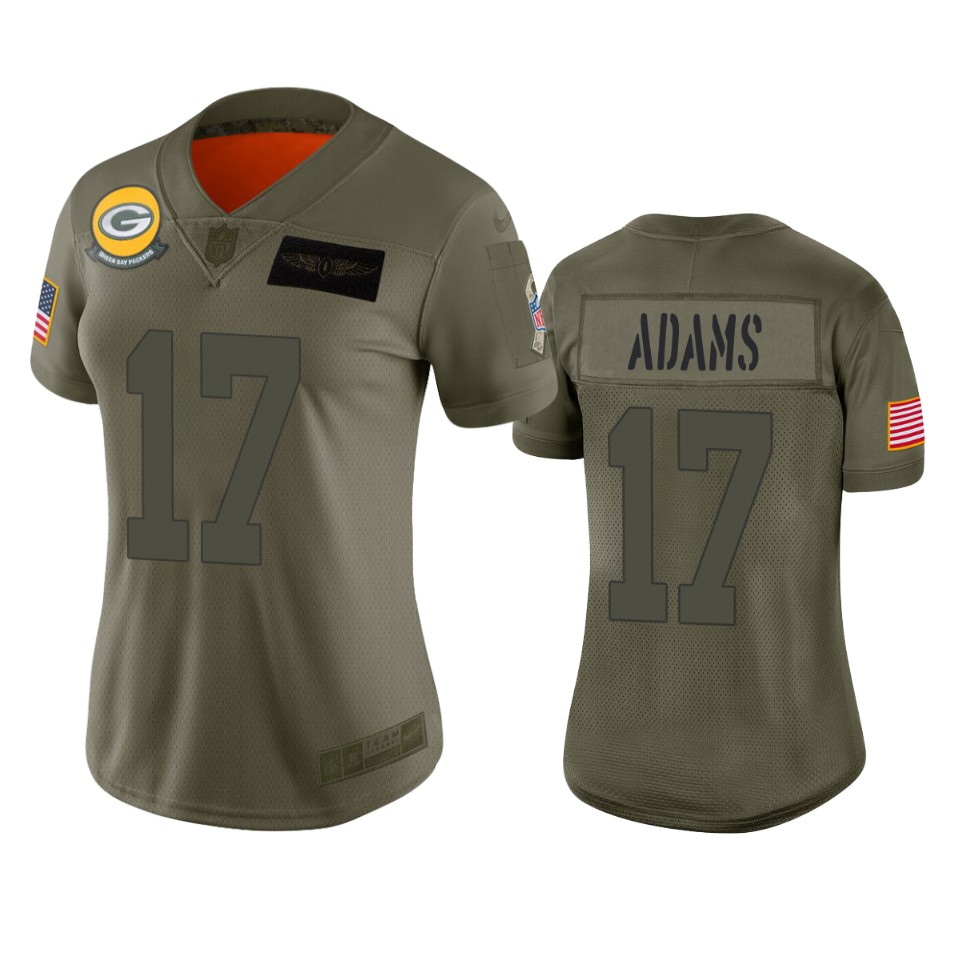 Womens Green Bay Packers Davante Adams Camo 2019 Salute To Service Limited Jersey