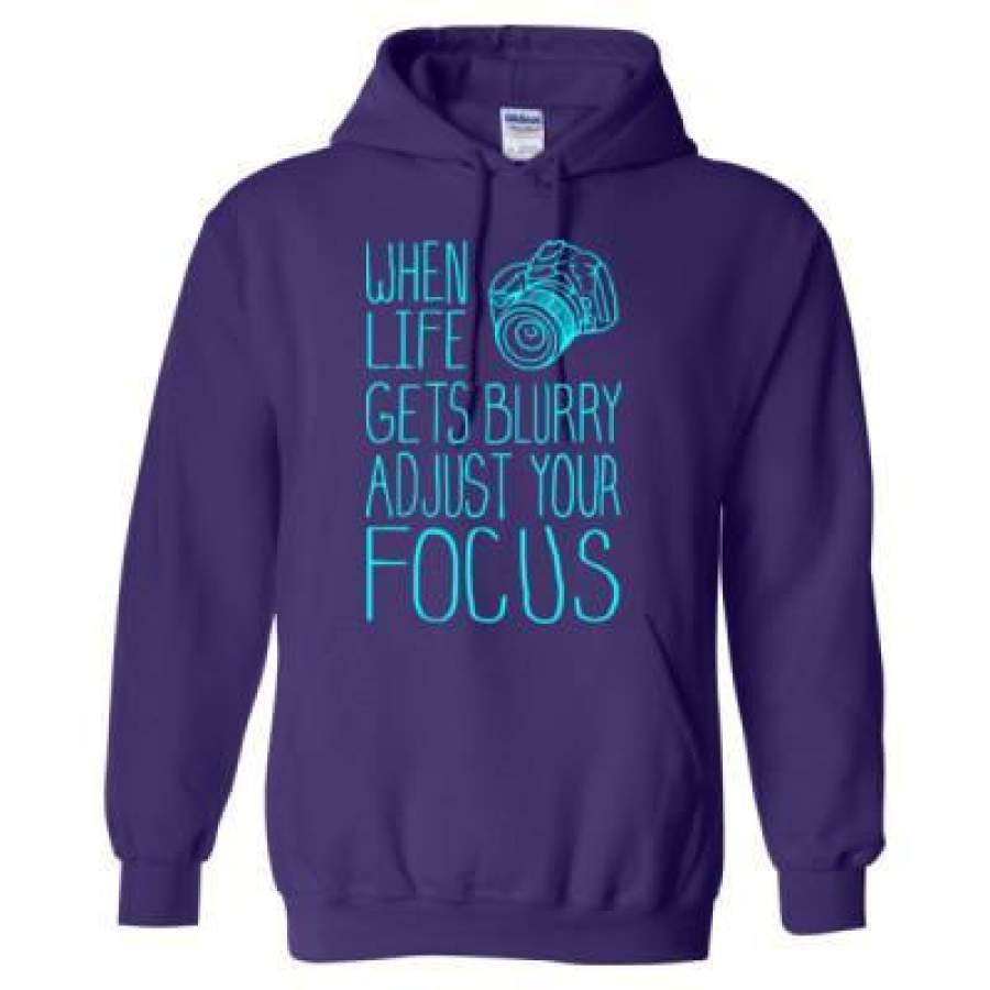 AGR When Life Gets Blurry Adjust Your Focus Photography – Heavy Blend™ Hooded Sweatshirt