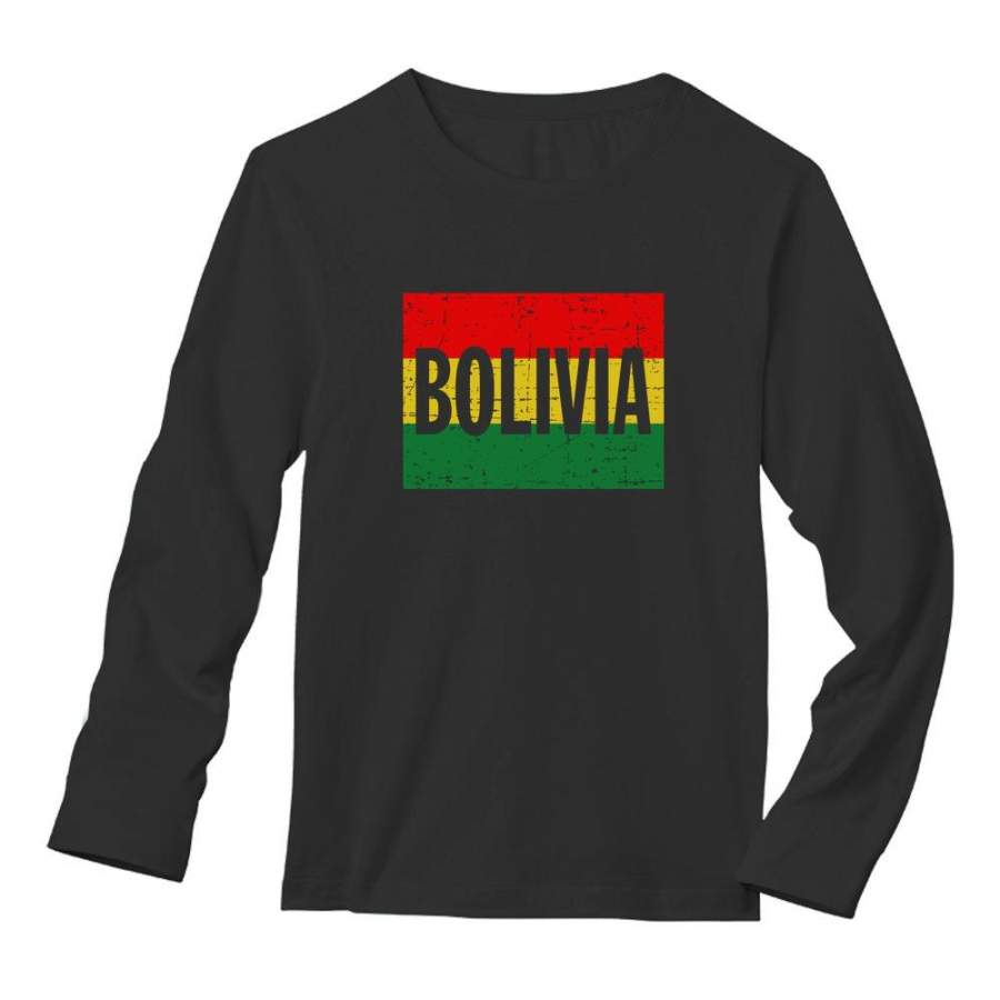 Bolivia Vintage Flag Long Sleeve T-Shirt