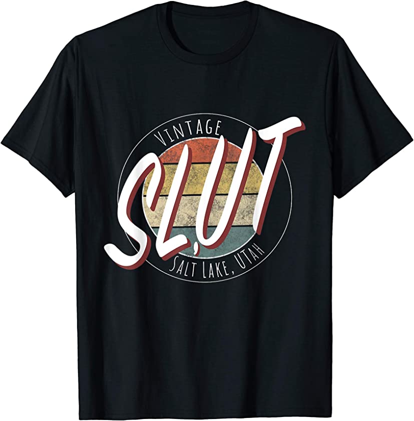 Vintage SL,UT, Salt lake City, Utah T-Shirt