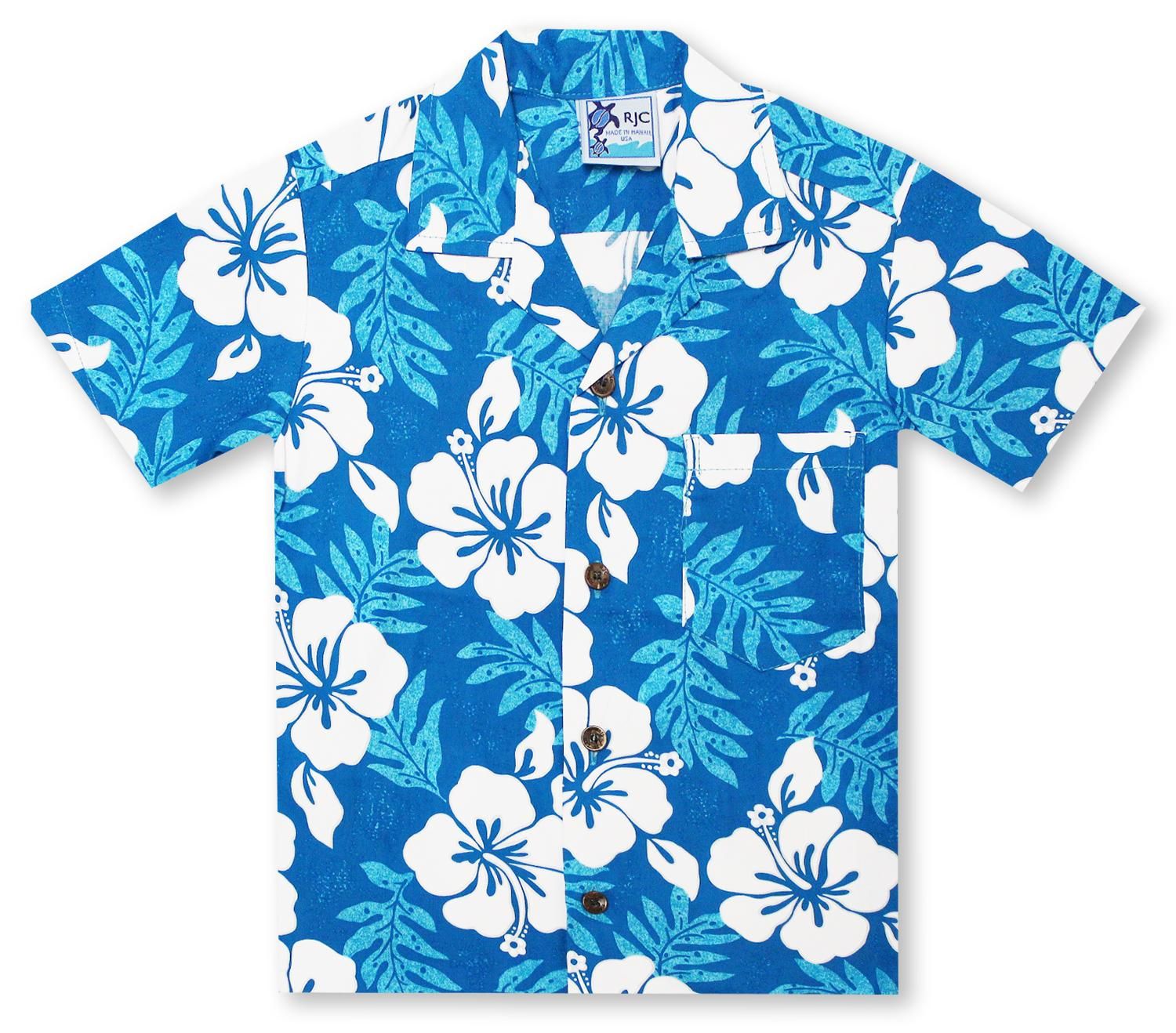 Hibiscus Blue White Amazing Design Hawaii Shirt Ha72895