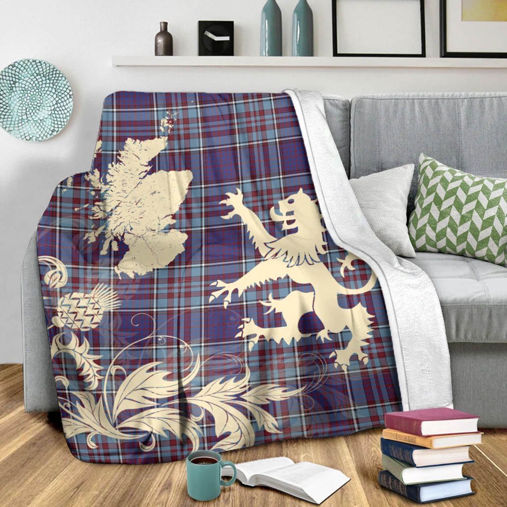 Tartan Blanket Rcaf Tartan Scotland Lion Thistle Map Plaid Blanket