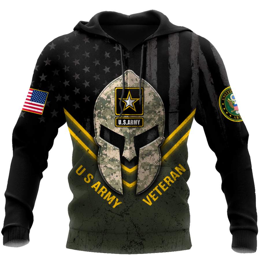 Spartan Soldier US Veteran 3D All Over Printed Shirt Hoodie Pi21082002