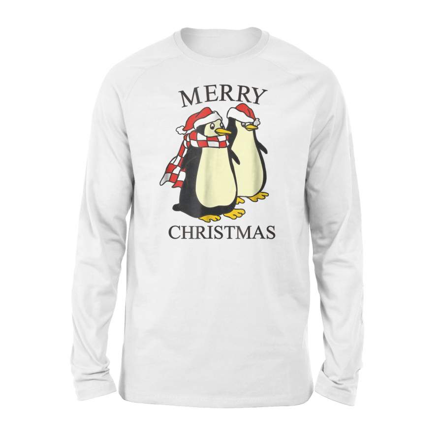 Christmas Funny Penguin Christmas Pajamas Long Sleeve T-Shirt