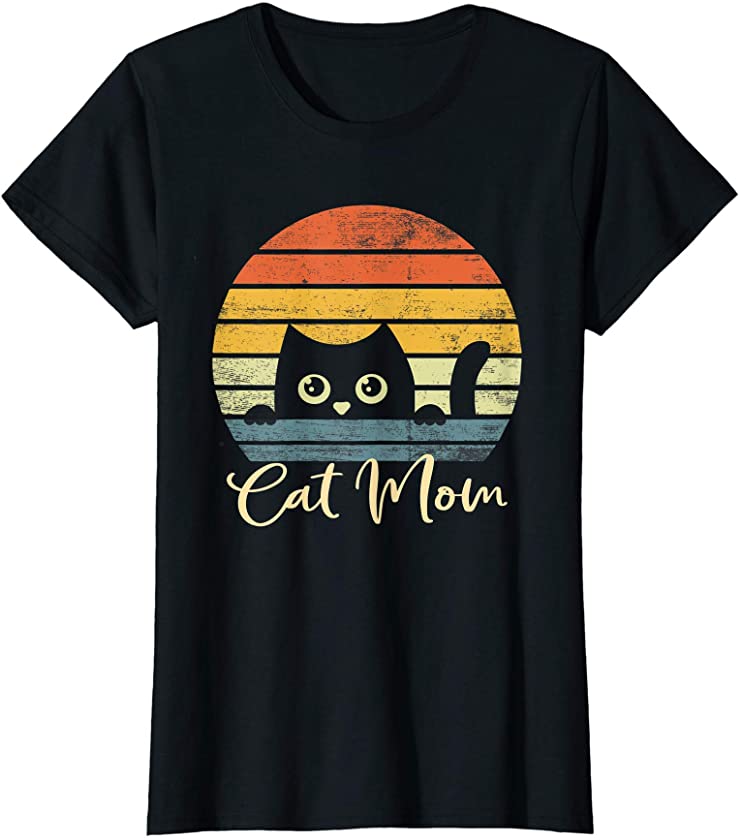 Womens Cat Mom Mothers Day Crazy Cat Lady Fur Mama Kitten Girl Gift T-Shirt