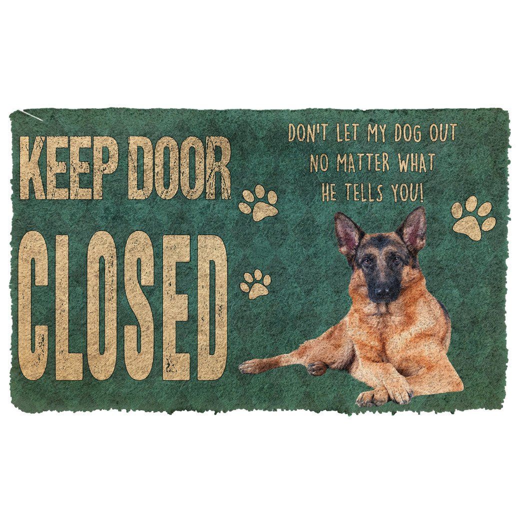 3D Keep Door Closed German Shepherd Dog Custom Gender Doormat