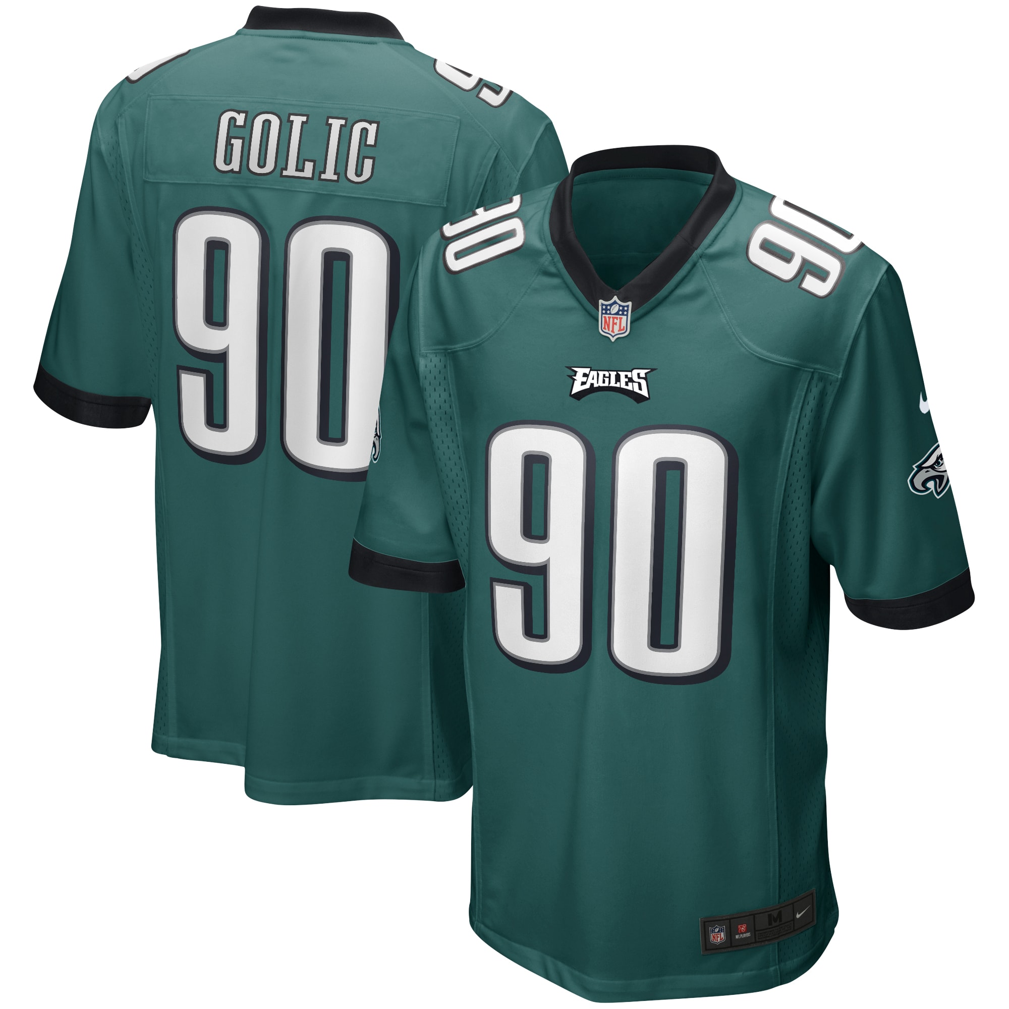 Mike Golic Philadelphia Eagles Game Retired Player Jersey – Midnight Green