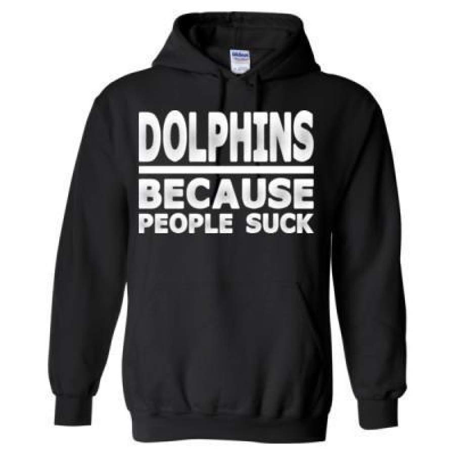 AGR Dolphin Because People Suck – Heavy Blend™ Hooded Sweatshirt