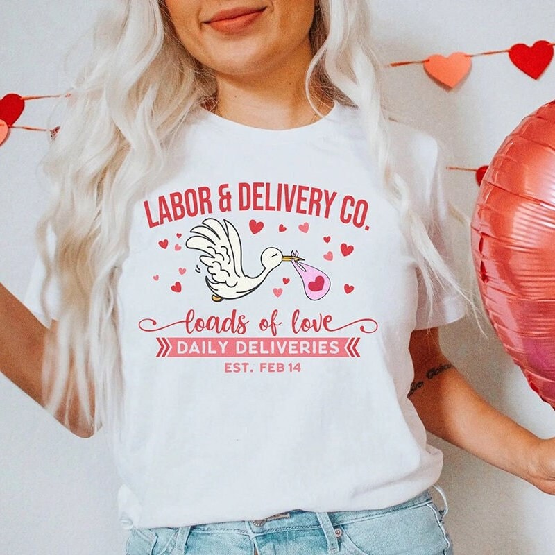 L&D Valentine’s Day Shirt, Labor Delivery Co Nurse Rn Aide Tech Valentine Tshirt, OB Obstetrics Midwife RNC-OB Vday gift, Nursing Humor Tees