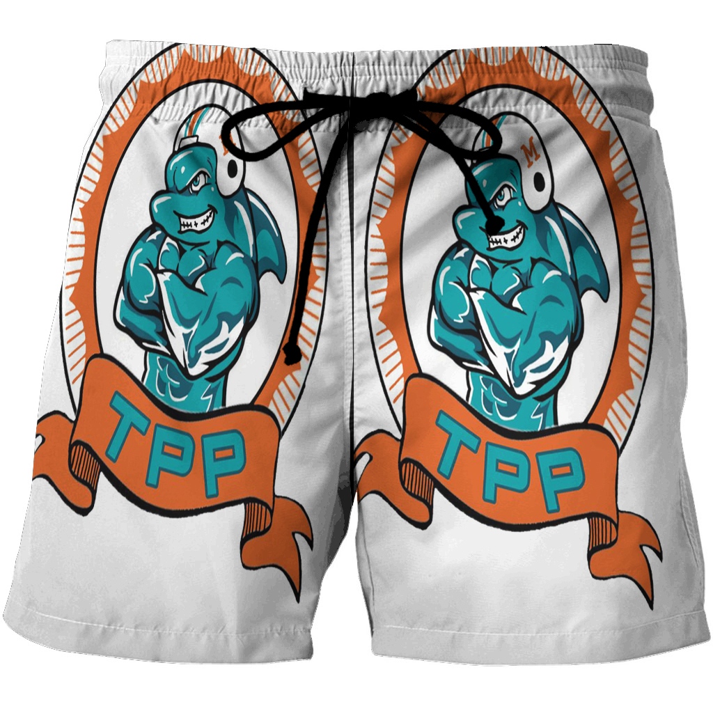 Miami Dolphins Logo 15 3D All Over Print Summer Beach Hawaiian Short