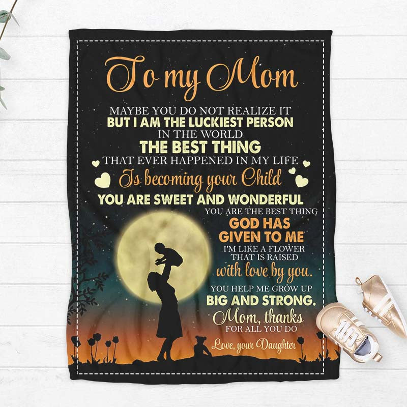 To My Mom You Are Sweet And Wonderful Blanket Gift For Mom From Son Birthday Gift Home Decor Bedding Couch Sofa Soft And Comfy Cozy