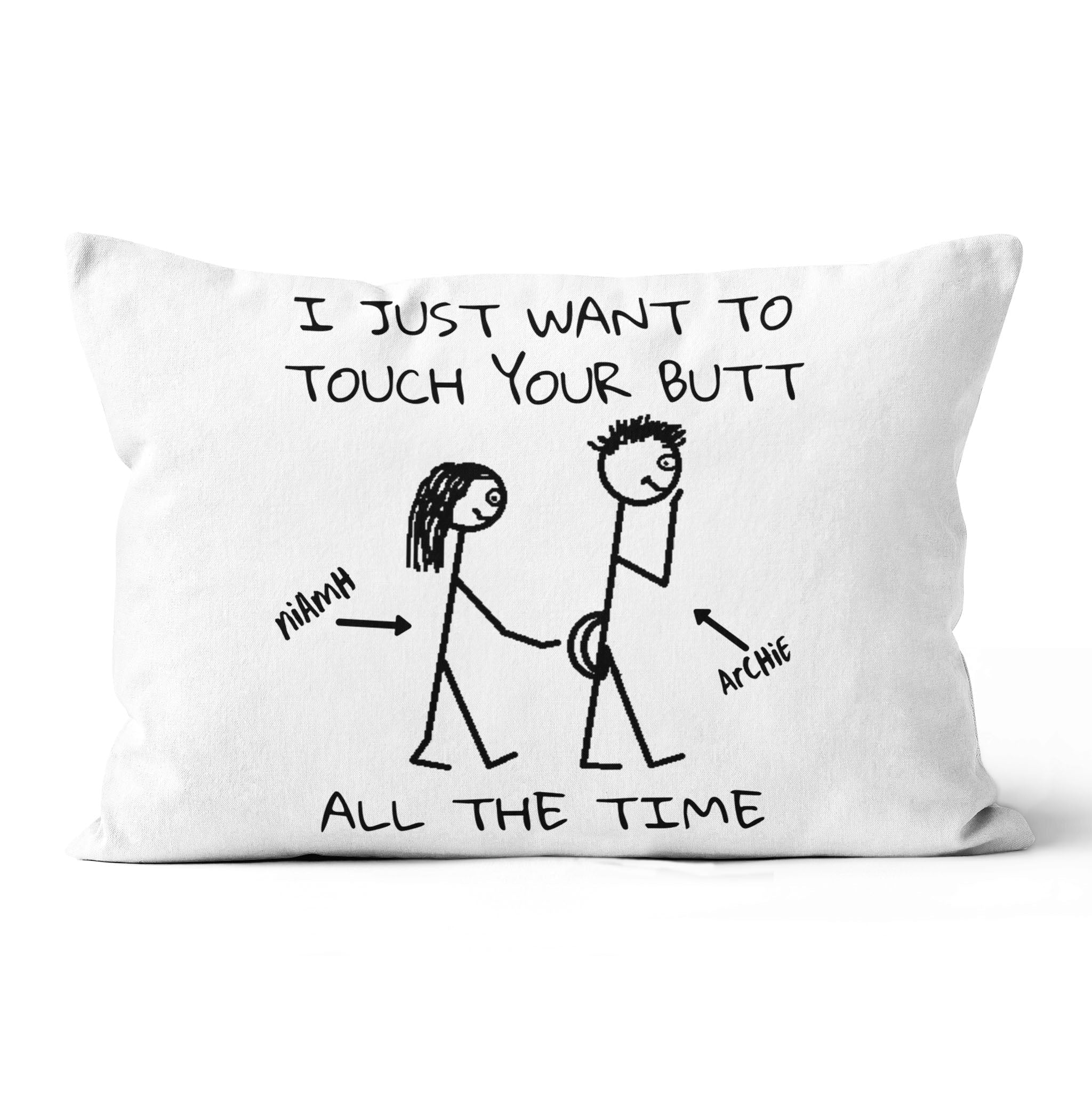 Valentine Gift For Boyfriend, Valentine Day Gift For Him, Funny Personalized Boyfriend Canvas Throw Pillow