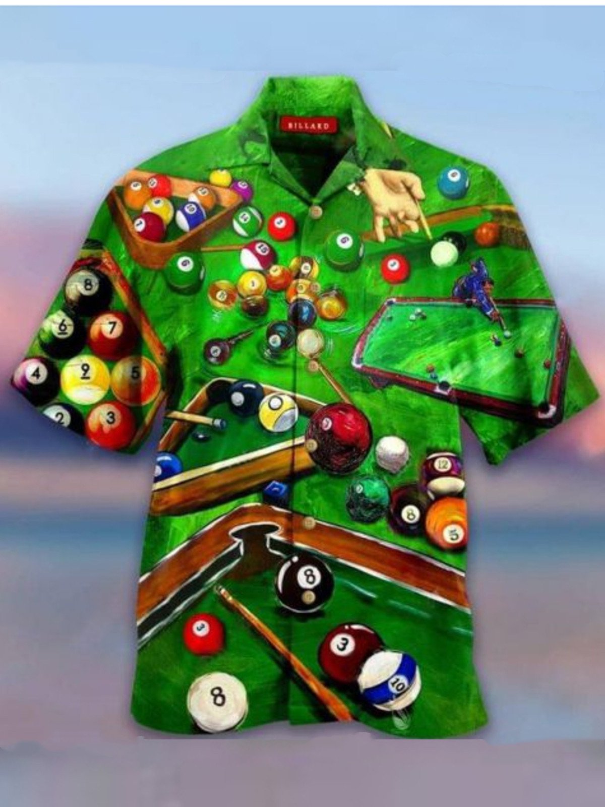 Regular Fit Cue Ball Short Sleeve Casual Hawaii Shirt For Men Ha36695