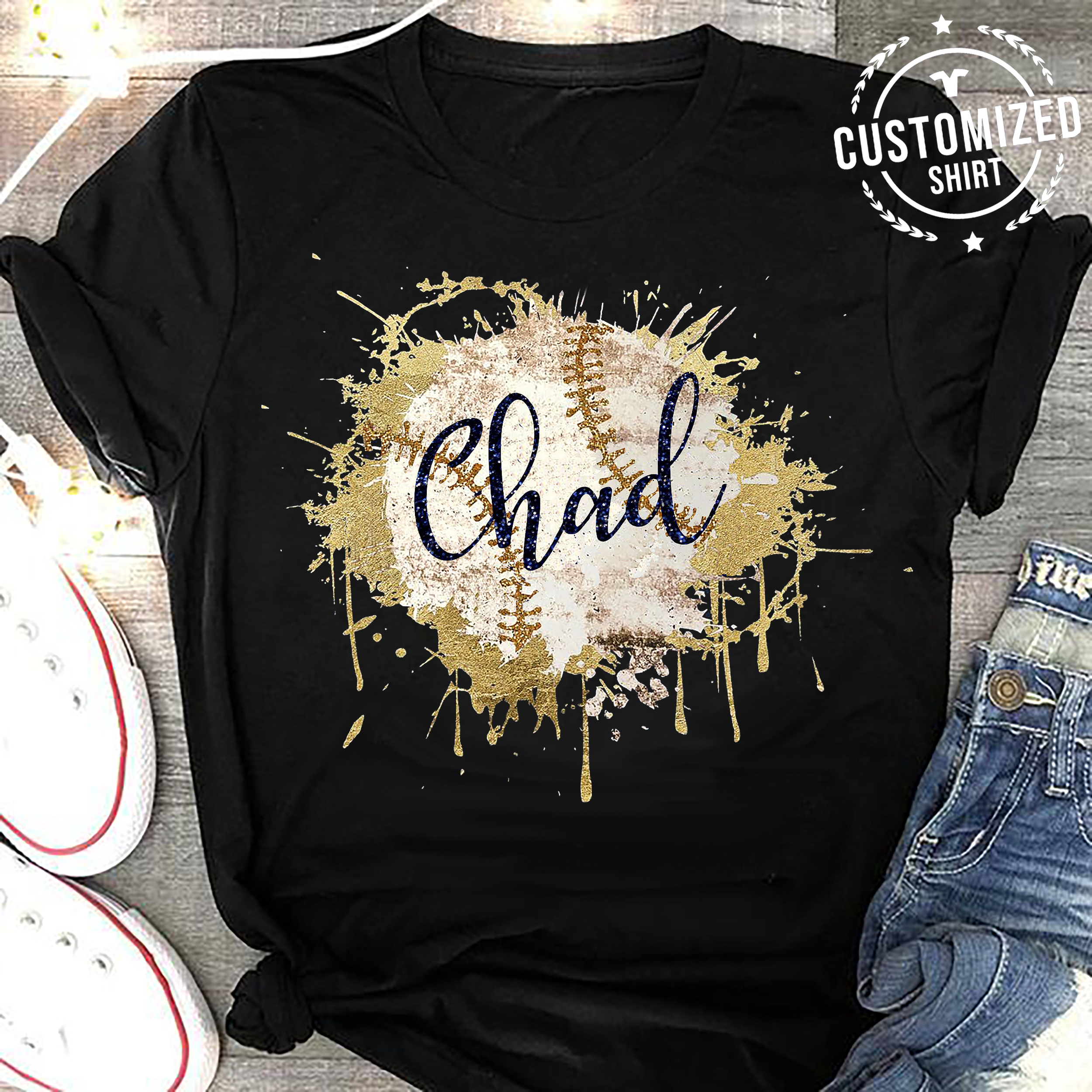 Baseball – Name – Customized Shirt #19719