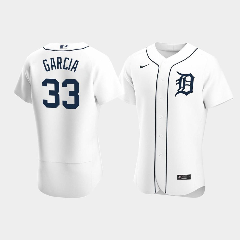 Bryan Garcia 33 Detroit Tigers White Home Jersey