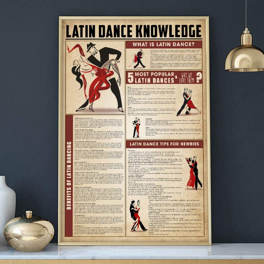 Wozoro Unframed Poster Latin Dance Knowledge Size 11×17, 16×24, 24×36 inch