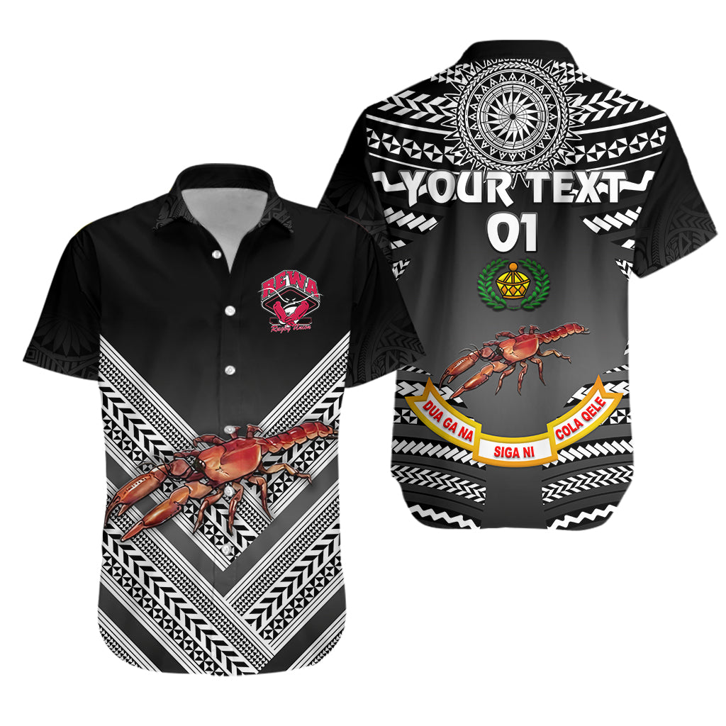 (Custom Personalised) Fiji Rewa Rugby Union Hawaiian Shirt Creative Style – Black No.1, Custom Text And Number Lt8