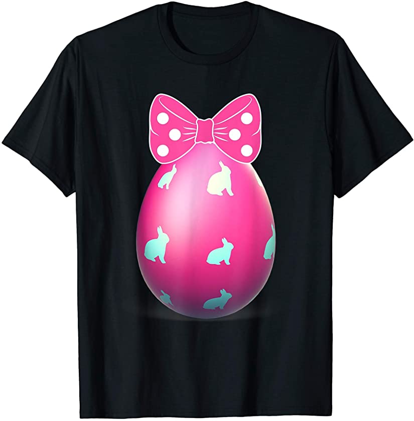 Cute Easter Bunny Shirt Outfit Clothes Girls Women Egg Hunt T-Shirt