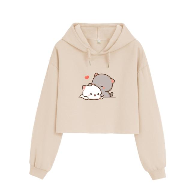 Kissing Peach & Goma Soft Cropped Hoodie