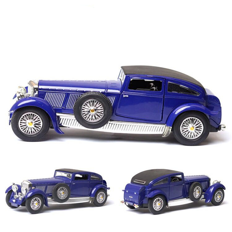 1:28 Continental 8L Classic Car Alloy Car Model Diecasts & Toy Vehicles Metal Antique Car Model Sound Light Collection Kids Gift alx