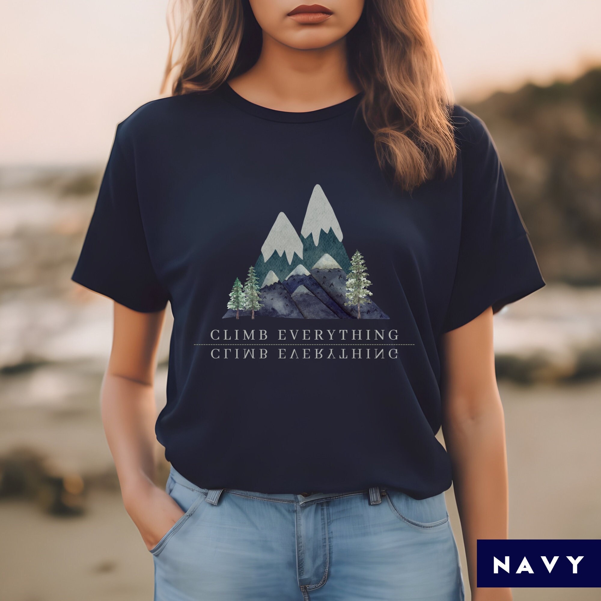 Rock Climbing/Bouldering Tshirt | Gift For Climber, Outdoor Adventure Lover | Pacific Northwest PNW Tee Shirt | Climb Everything, Send It