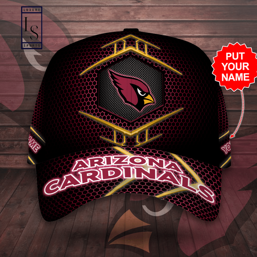 Arizona Cardinals Beehive Hexagon Pattern Customized Baseball Classic Cap