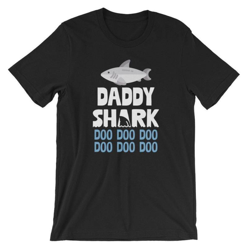 Crushtee Daddy Shark Doo Doo T Shirt | Funny Shark Humor Tshirt | Matching Family Novelty Tee Shirt | Short Sleeve Unisex TShirt | Fun Daddy Shark Long Sleeve Hoodie