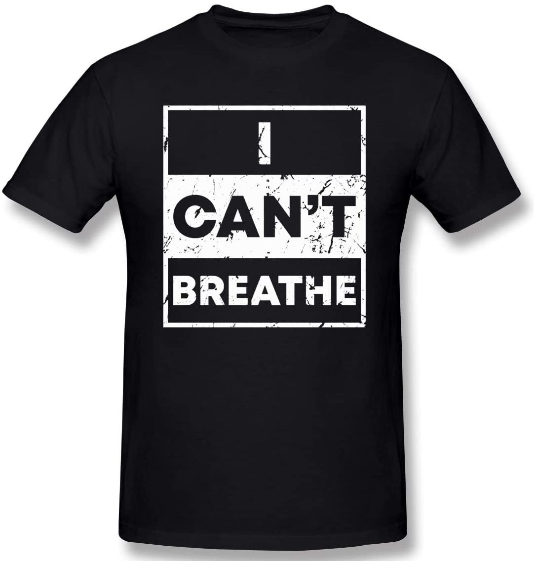 I Cant Breathe T-Shirt Men Black Lives Matter Shirt Blm Short Sleeve Casual Tees