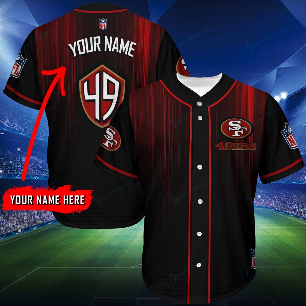 San Francisco 49ers Personalized Baseball Jersey 147 T-Shirt