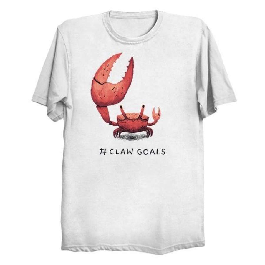 Summer Crab Creative Print T-Shirt Casual New Funny Printed Short Sleeve Cotton Top