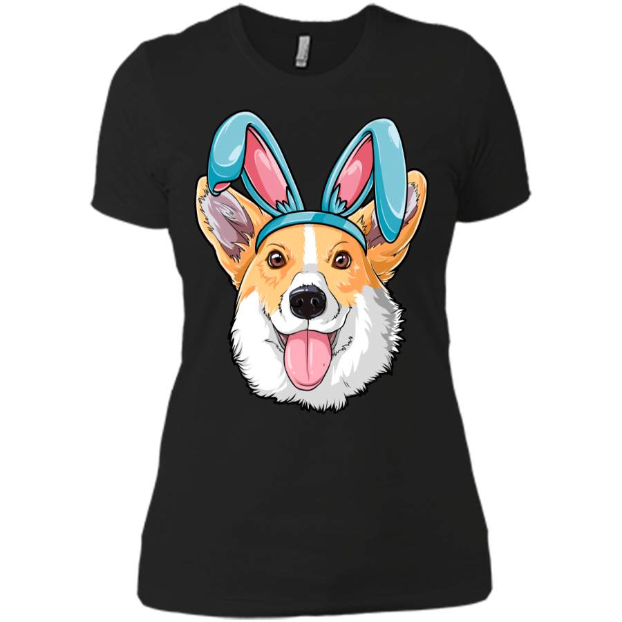 Easter Bunny Corgi T shirt Dog Boys Girl Kids Men Women Tee Next Level Ladies Boyfriend Tee