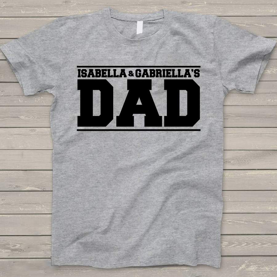 Personalized Dad With Kids Names Shirt