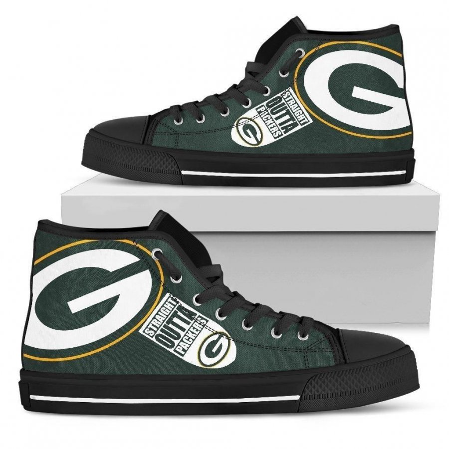 Straight Outta Green Bay Packers High Top Shoes #698