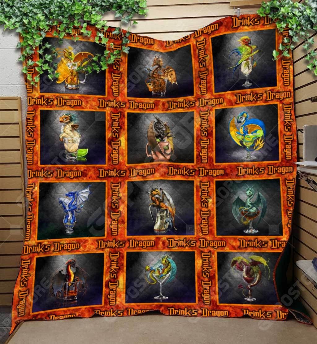 Drinks Dragon Like 3D Quilt Blanket 1206