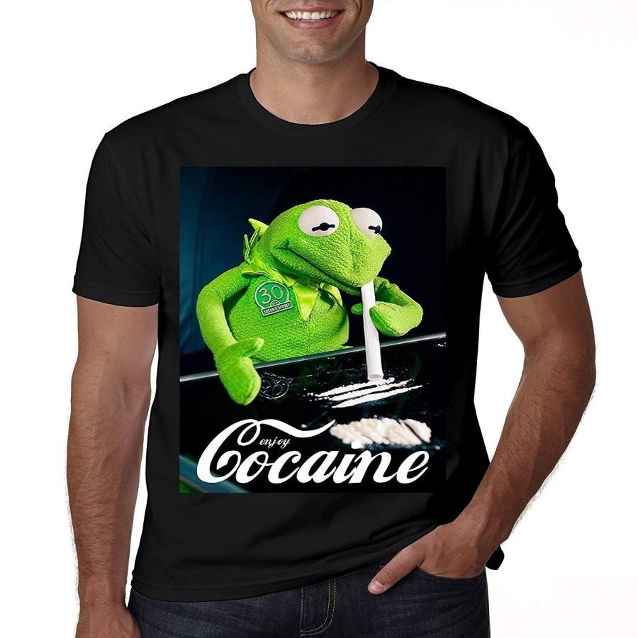 Men’S Enjoy Cocaine Frog T-Shirt Summer Fashion Cotton Style