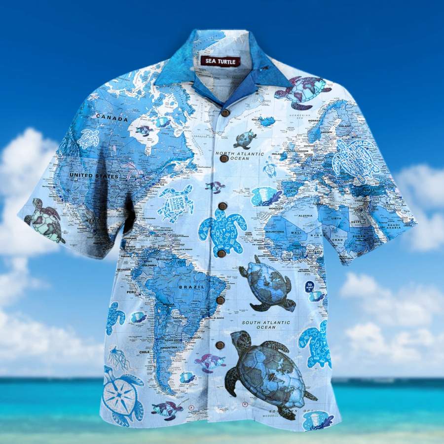 Amazing Sea Turtle Hawaiian Shirt Ha29609