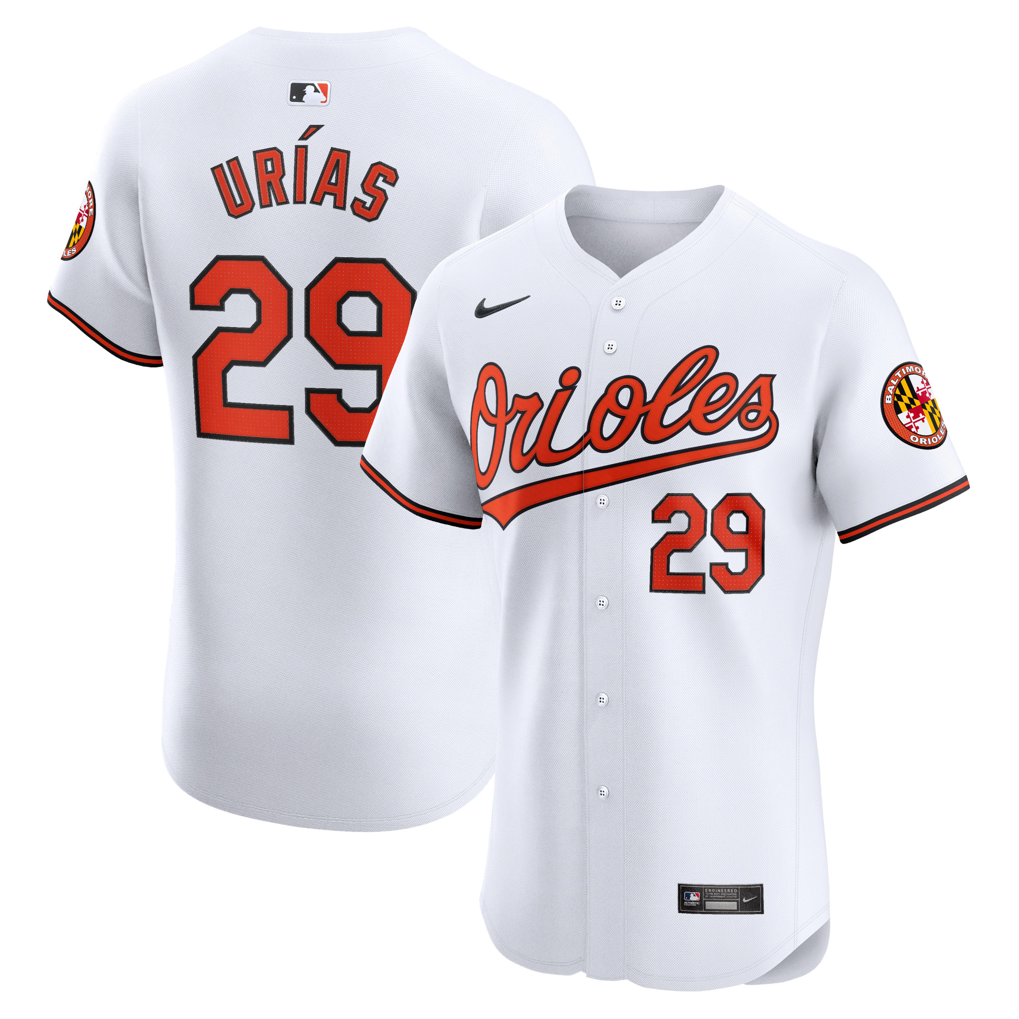 Ramon Urias Baltimore Orioles Home Elite Player Jersey – White