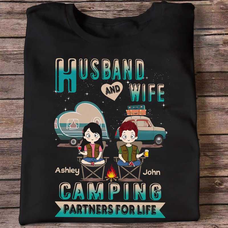 Camping Couple New Retro Personalized Unisex T-Shirt Hoodie S-5Xl