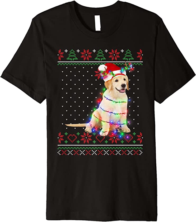 Labrador Dog Ugly Sweater Christmas Puppy Dog Lover Premium T-Shirt