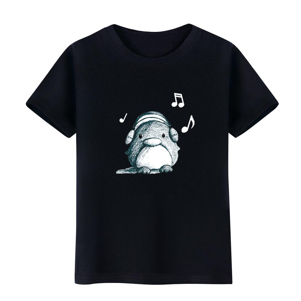 Penguin Listen to Music T-shirt