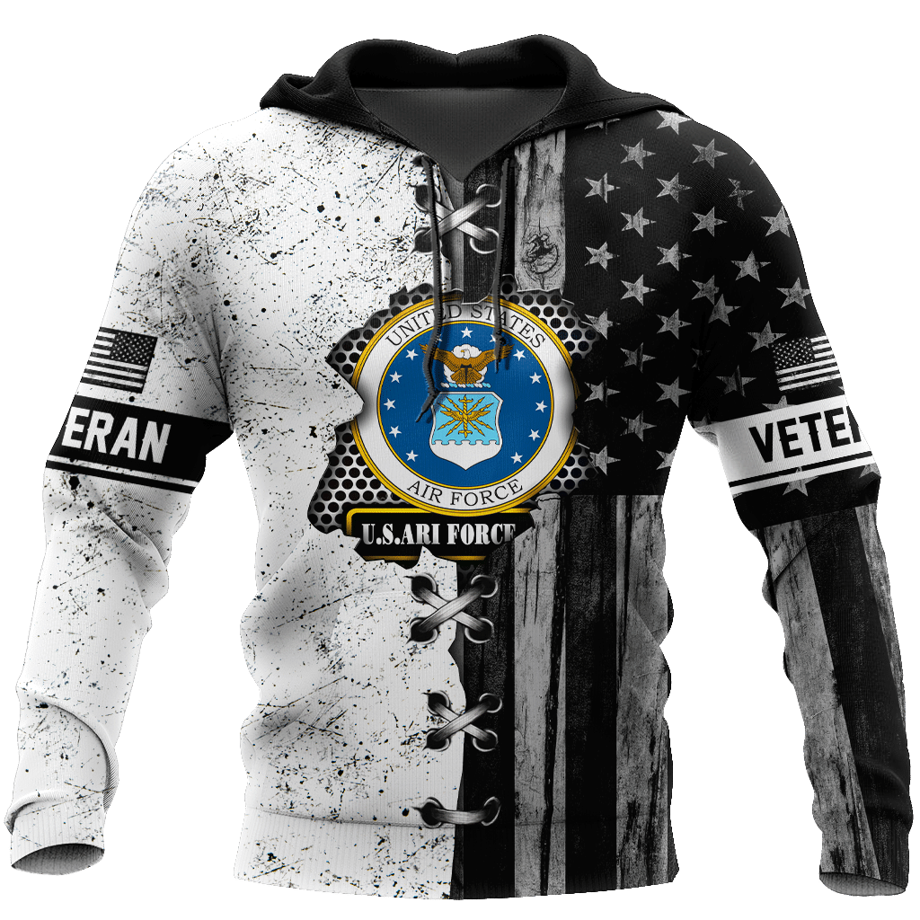 Veteran Us Air Force In My Heart 3D Hoodie For Men Women For Men And Women Bw