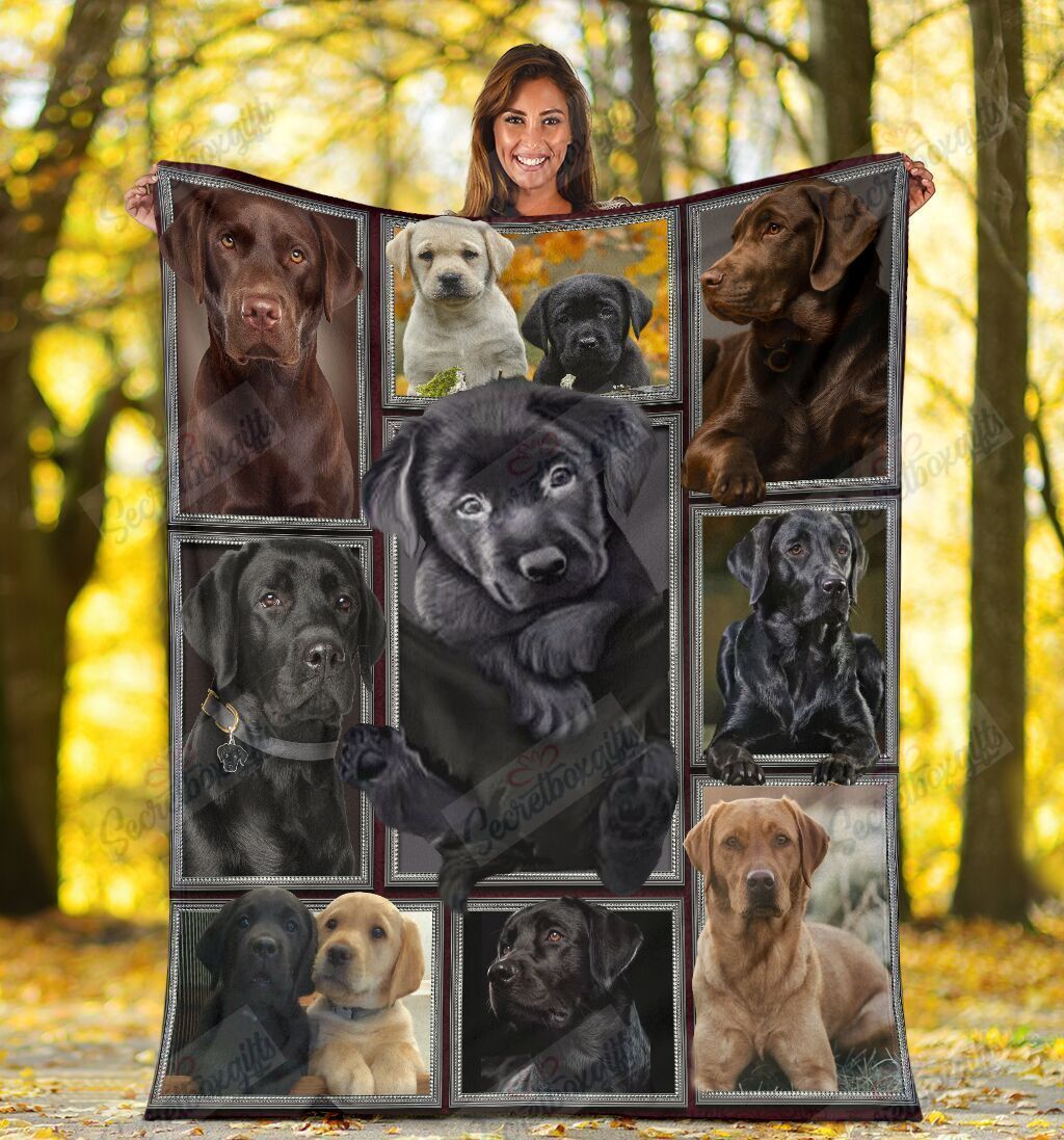 Cute Labrador Retriever Puppy In Pocket Dog Lover Gs-Cl-Ld0106 Fleece Blanket