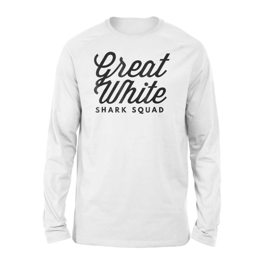 Cool Great White Shark Squad Long Sleeve T-Shirt