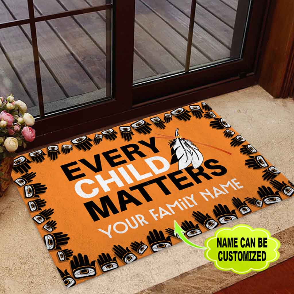 Tmarc Tee Every Child Matters Native American Personalized Doormat